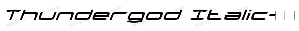 Thundergod Italic字体转换